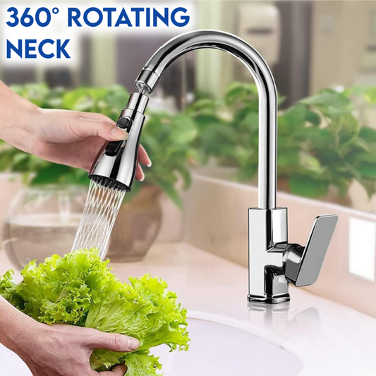 360° Flexible Faucet Extender – Splash-Free Water Flow & Easy Cleaning Tool