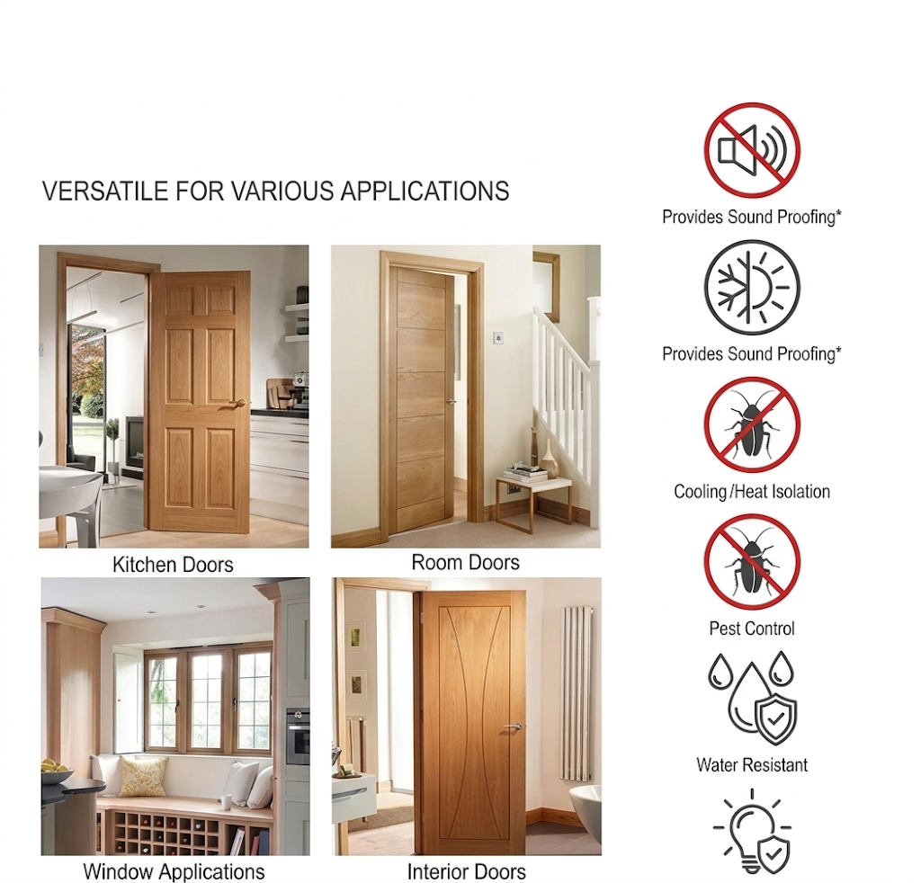 Door Gap Filler Strip for Home | Dust & Insect Protection